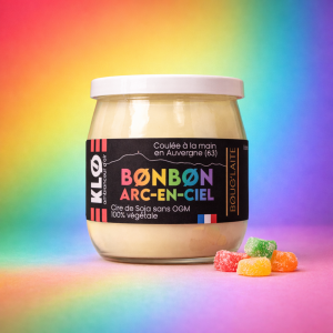 Bougie Bonbon Arc-en-Ciel