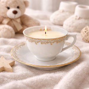 Tasse Dorée Up-Cycling Porcelaine – Mon Nounours